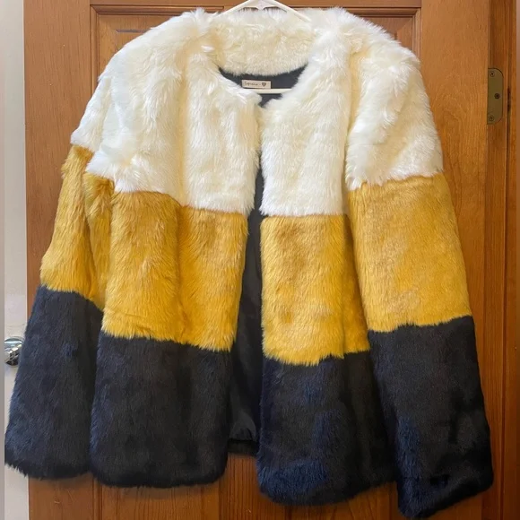 Soprano Jackets Coats Soprano Striped Faux Fur Jacket Poshmark